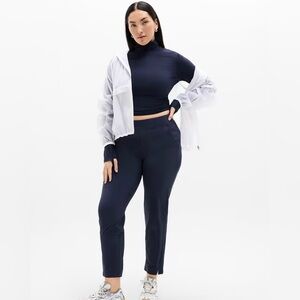 Athleta Brooklyn Mid Rise Ankle Pant Navy Blue Lightweight Comfy 2025 Size 18